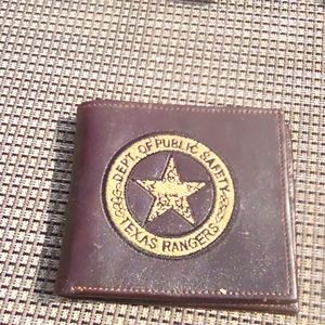 Texas state public safety Texas rangers leather wallet